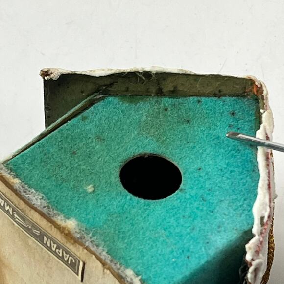 Vtg Japan Glitter House Ornaments Lot of 2 Cardboard Putz Style Christmas Decor - Picture 11 of 13